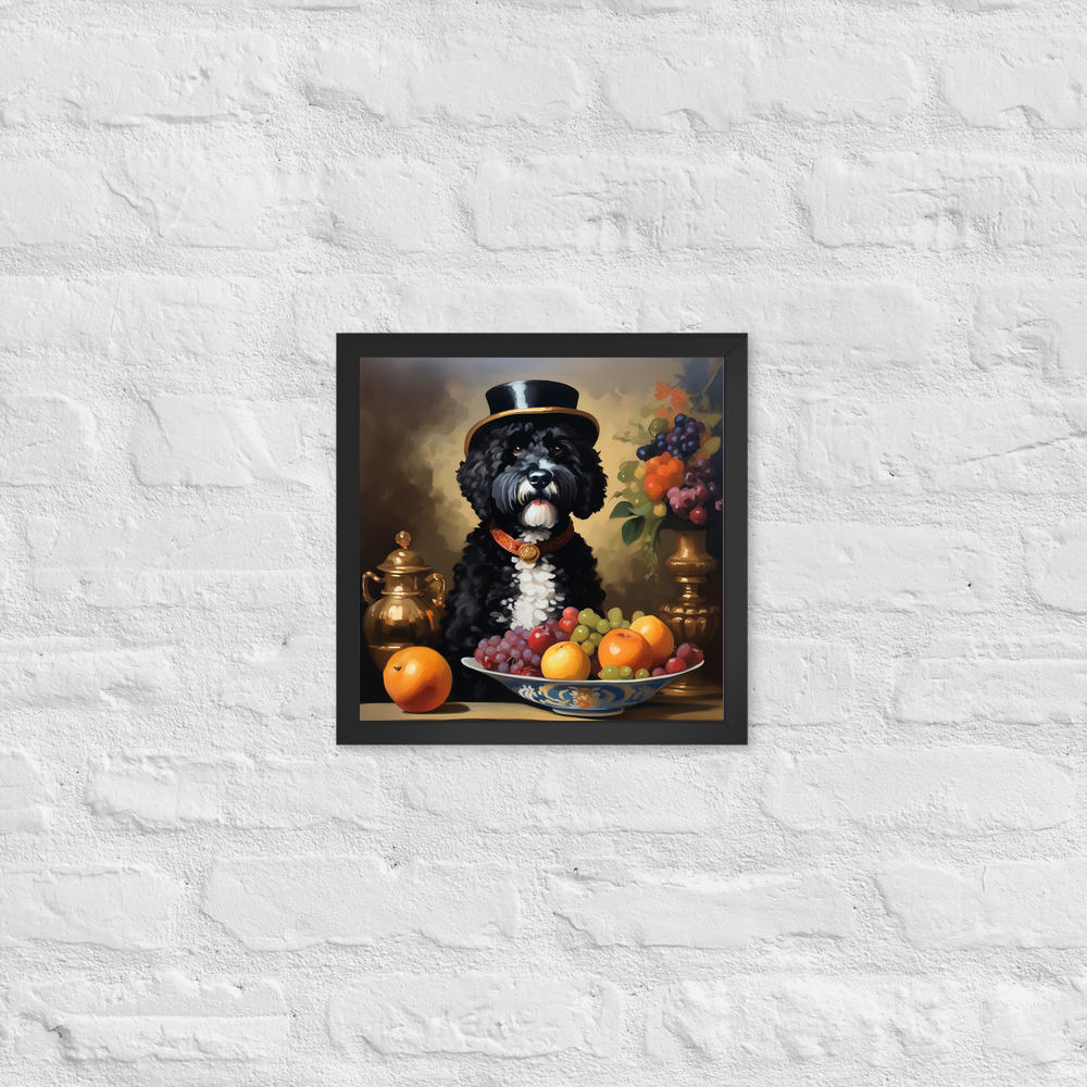 PugMug Custom Portuguese Water Dog Framed Print