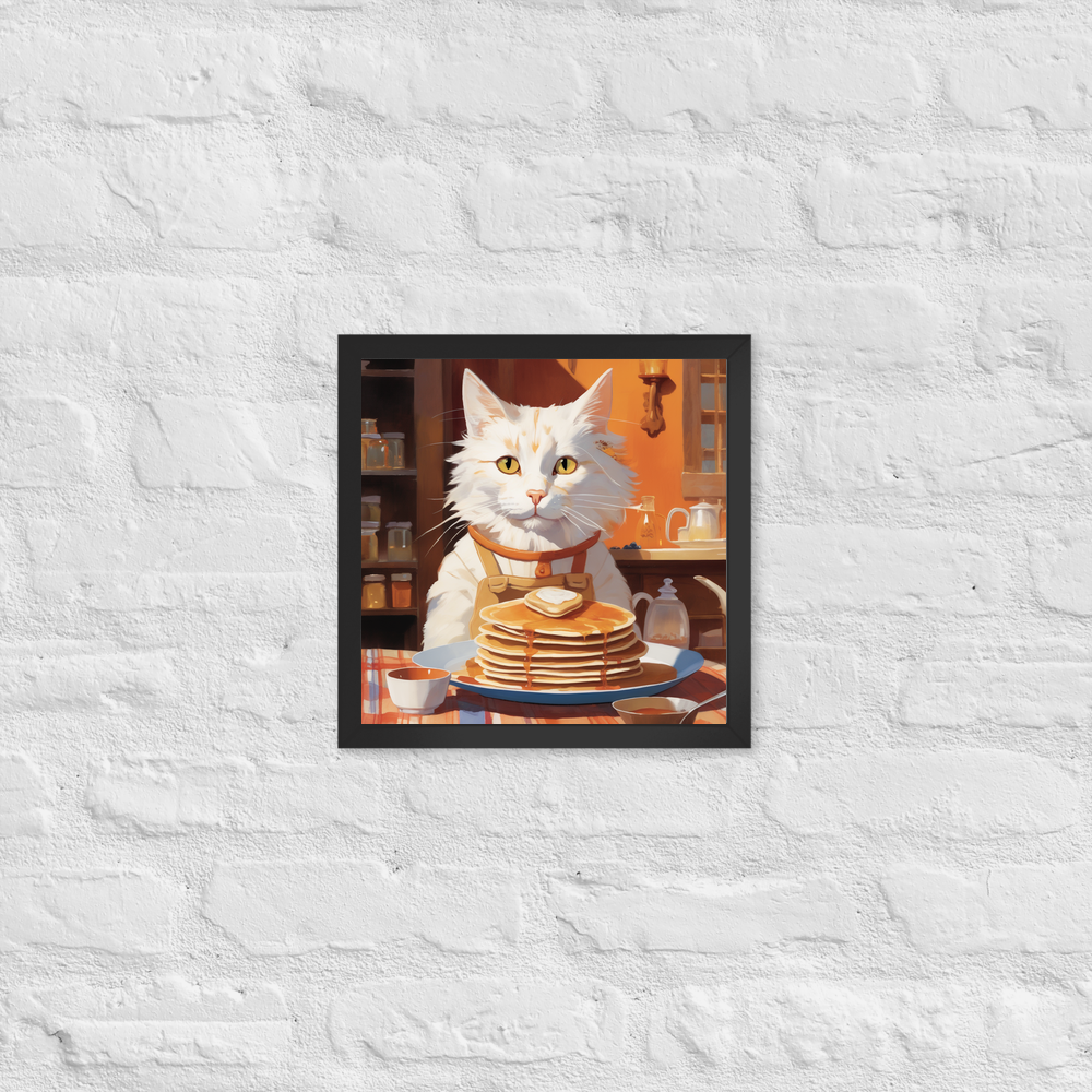 PugMug Custom White Companion Cat Framed Print
