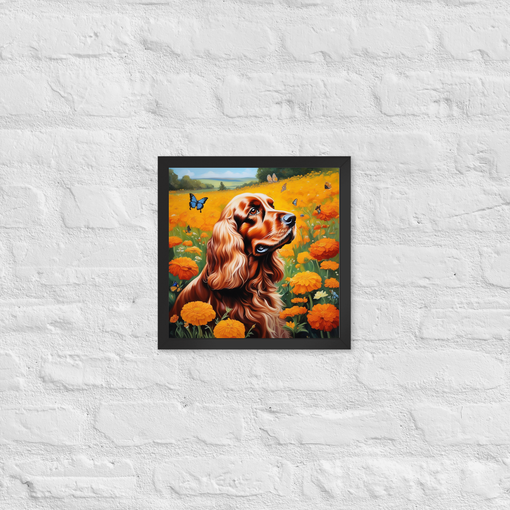 PugMug Custom English Cocker Spaniel Framed Print