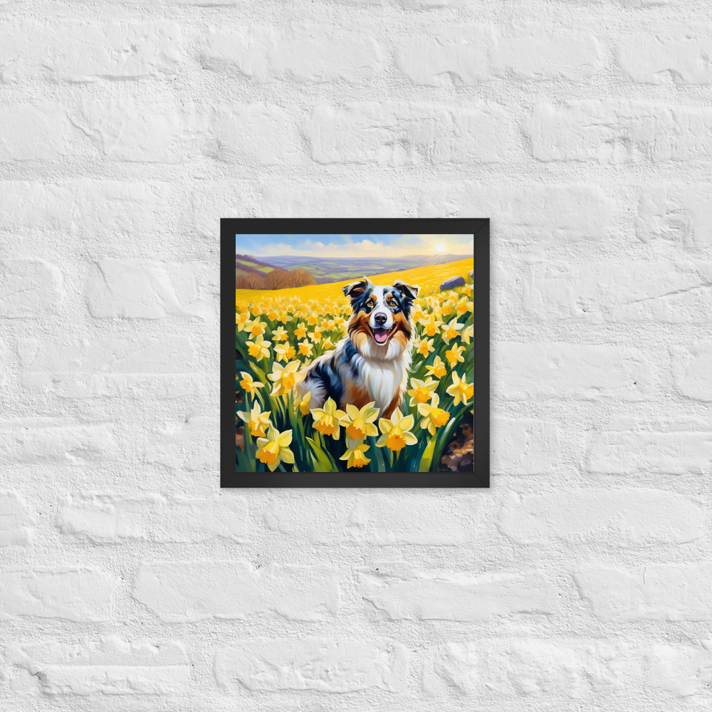 PugMug Custom Australian Shepherd Dog Framed Print