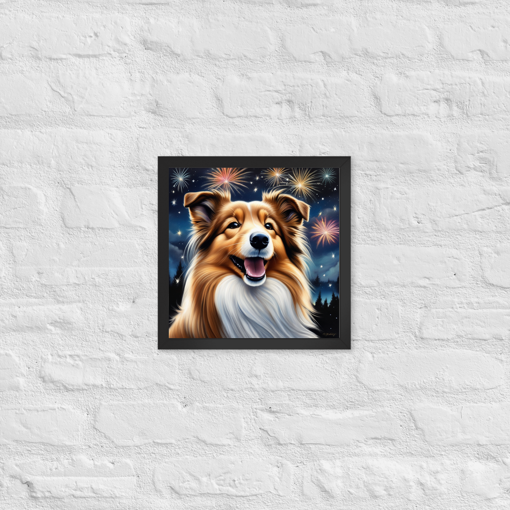 PugMug Custom Shetland Sheepdog Framed Print