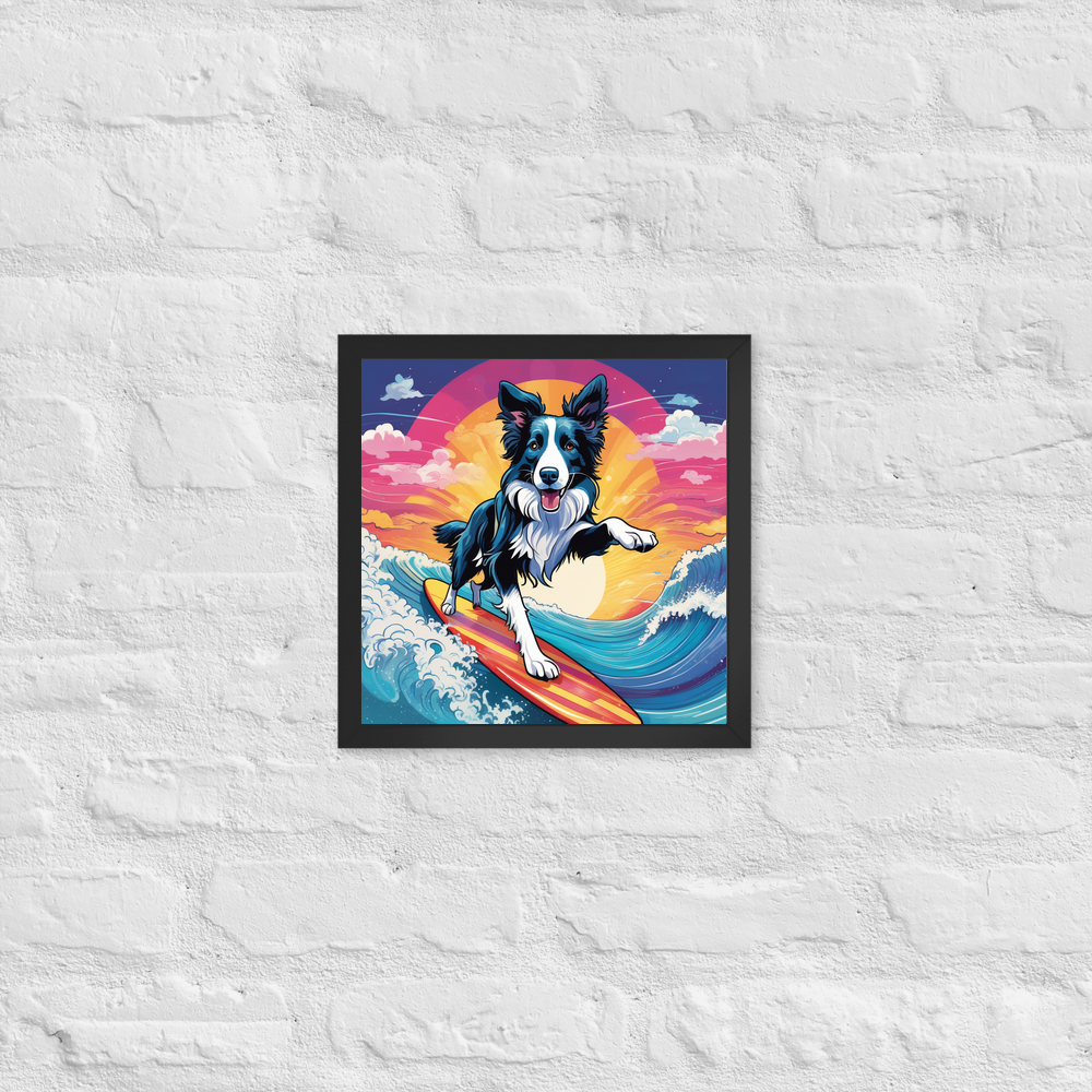 PugMug Custom Border Collie Framed Print