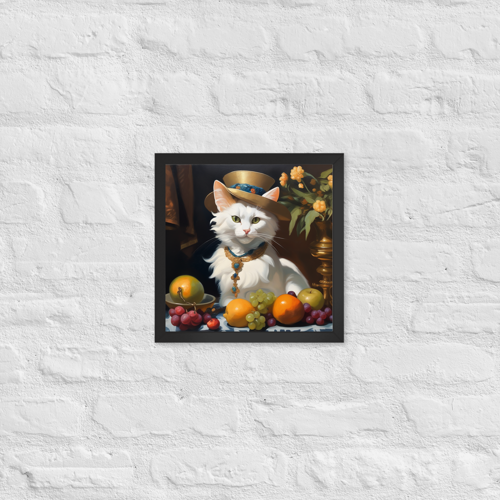 PugMug Custom White Exotic Cat Framed Print