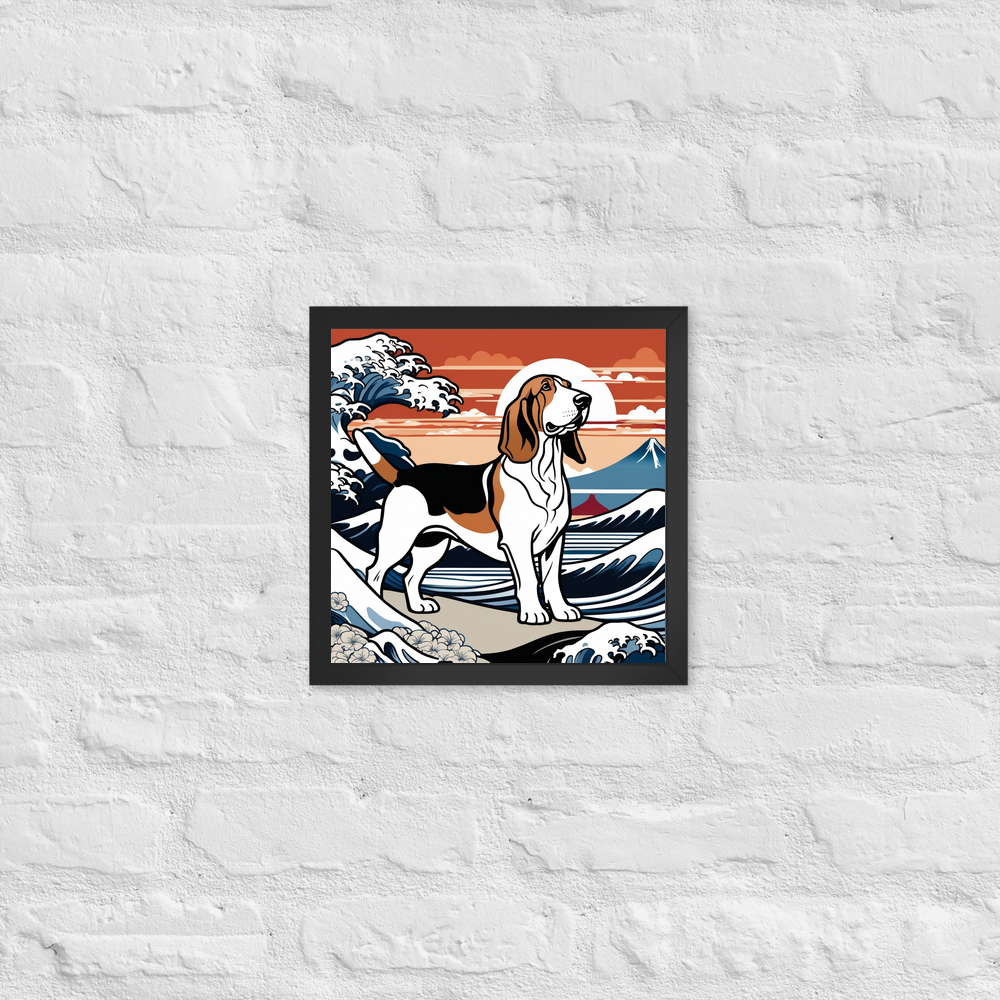 PugMug Custom Basset Hound Framed Print
