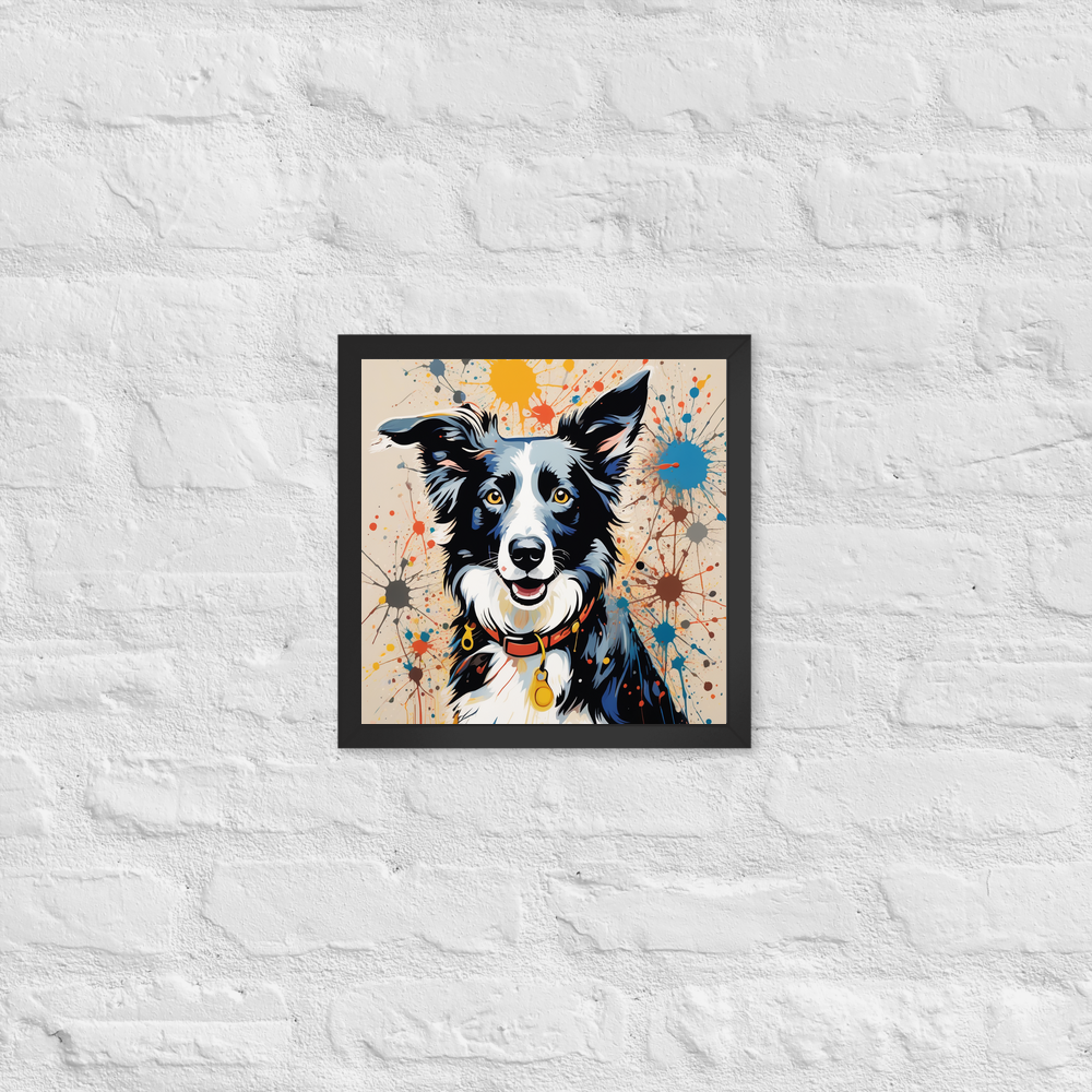 PugMug Custom Border Collie Framed Print