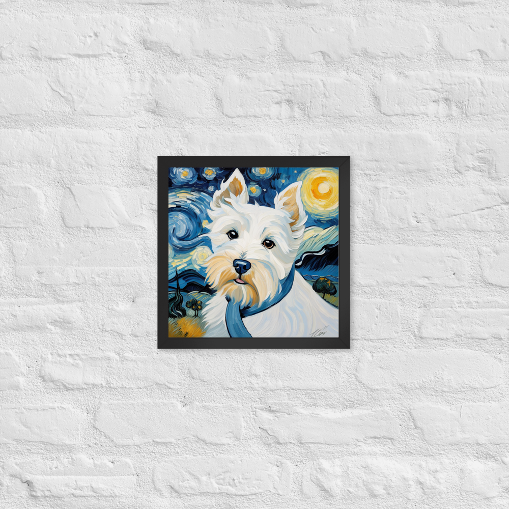 PugMug Custom West Highland White Terrier Framed Print