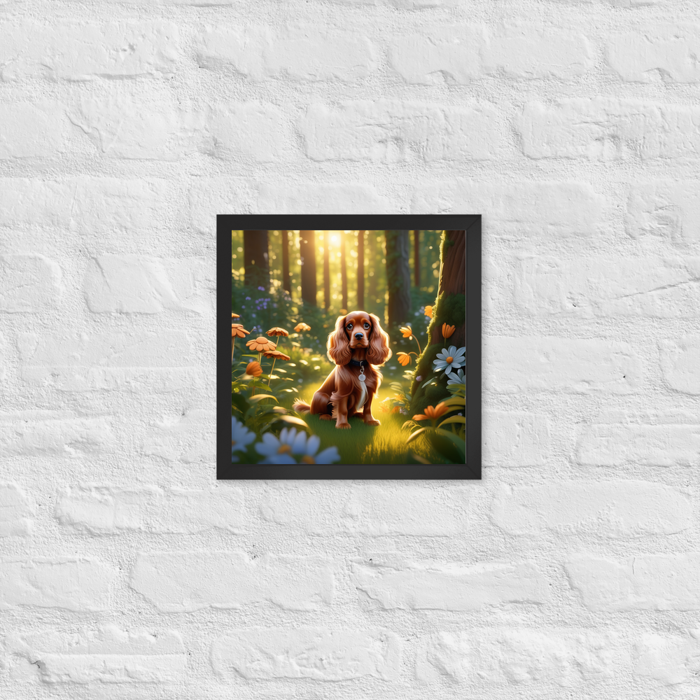 PugMug Custom English Cocker Spaniel Framed Print