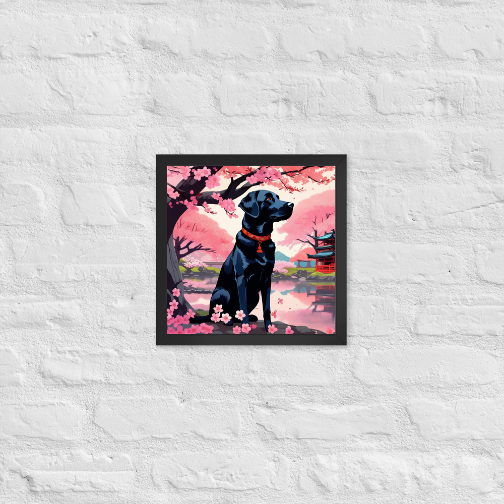 PugMug Custom Black Labrador Retriever Framed Print