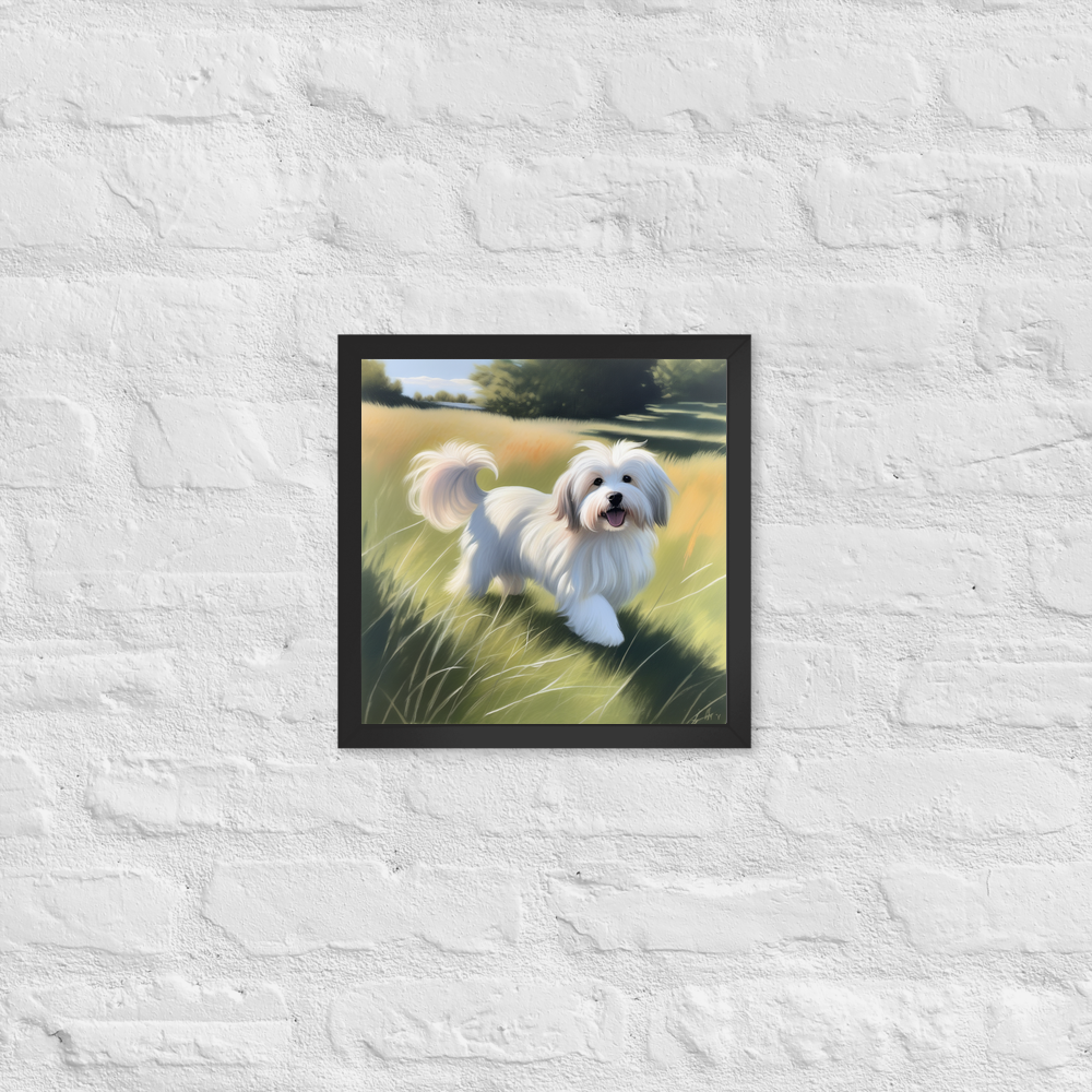 PugMug Custom White Havanese Dog Framed Print
