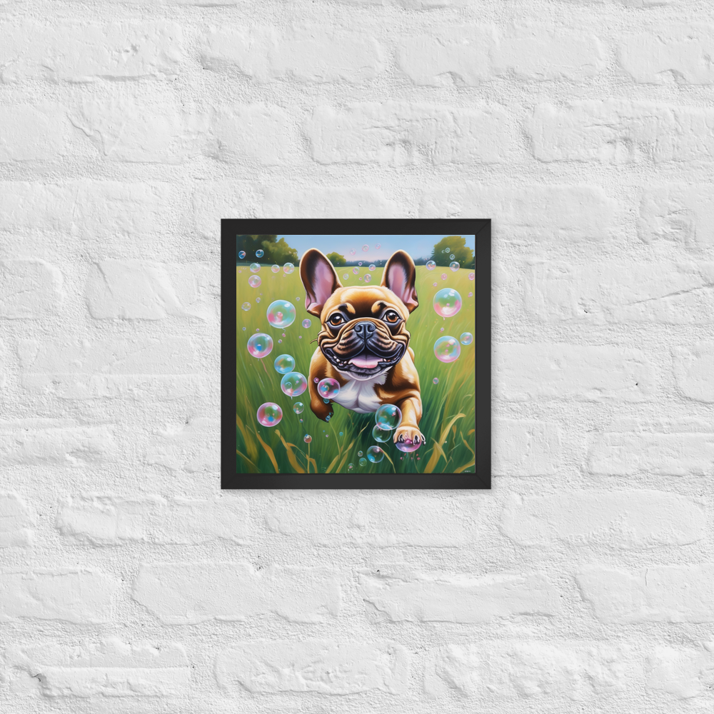 PugMug Custom Tan French Bulldog Framed Print