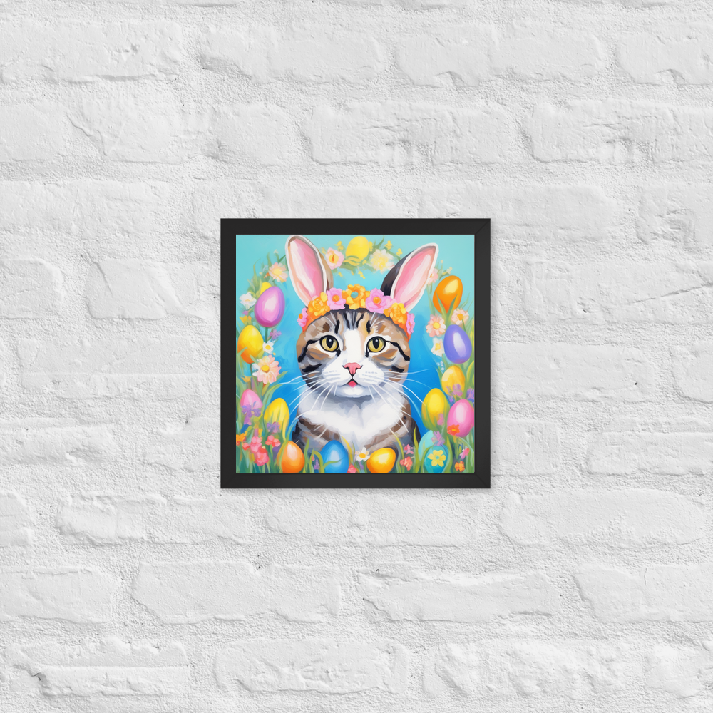 PugMug Custom Tabby Scottish Fold Cat Framed Print