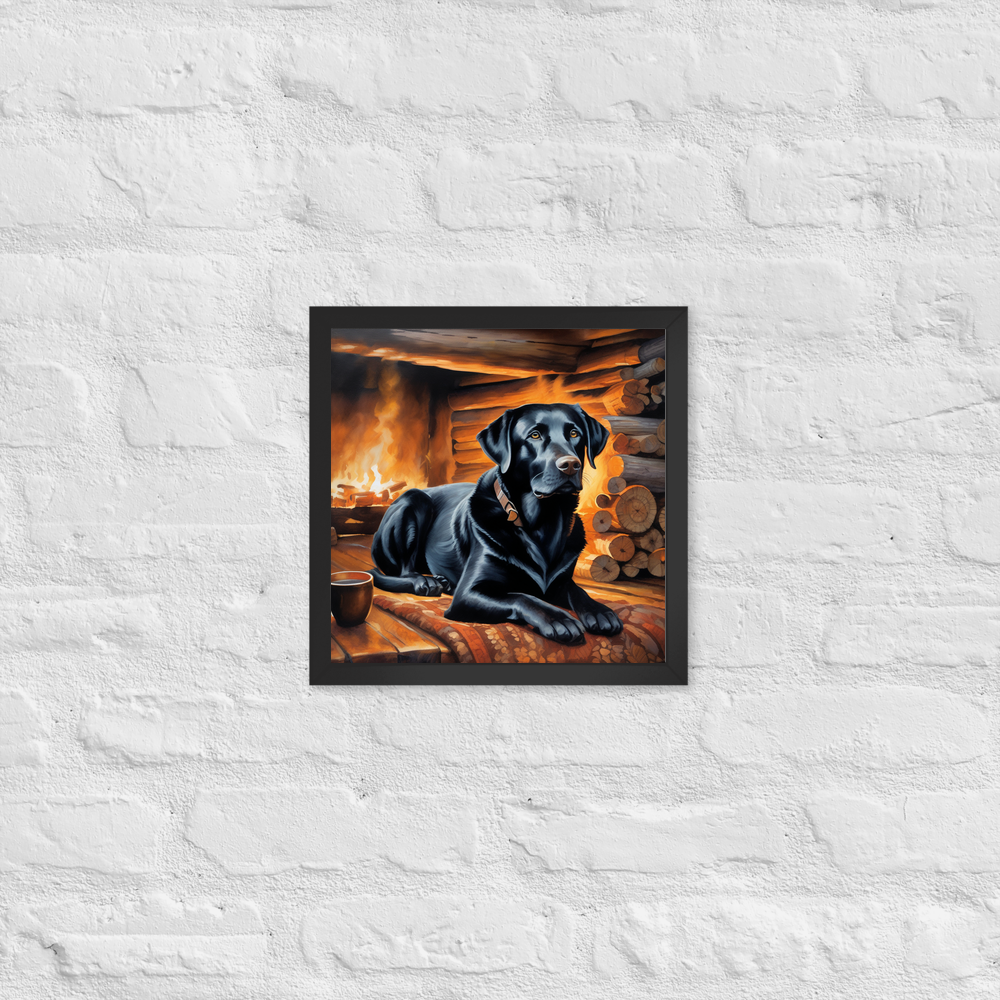 PugMug Custom Black Labrador Retriever Framed Print