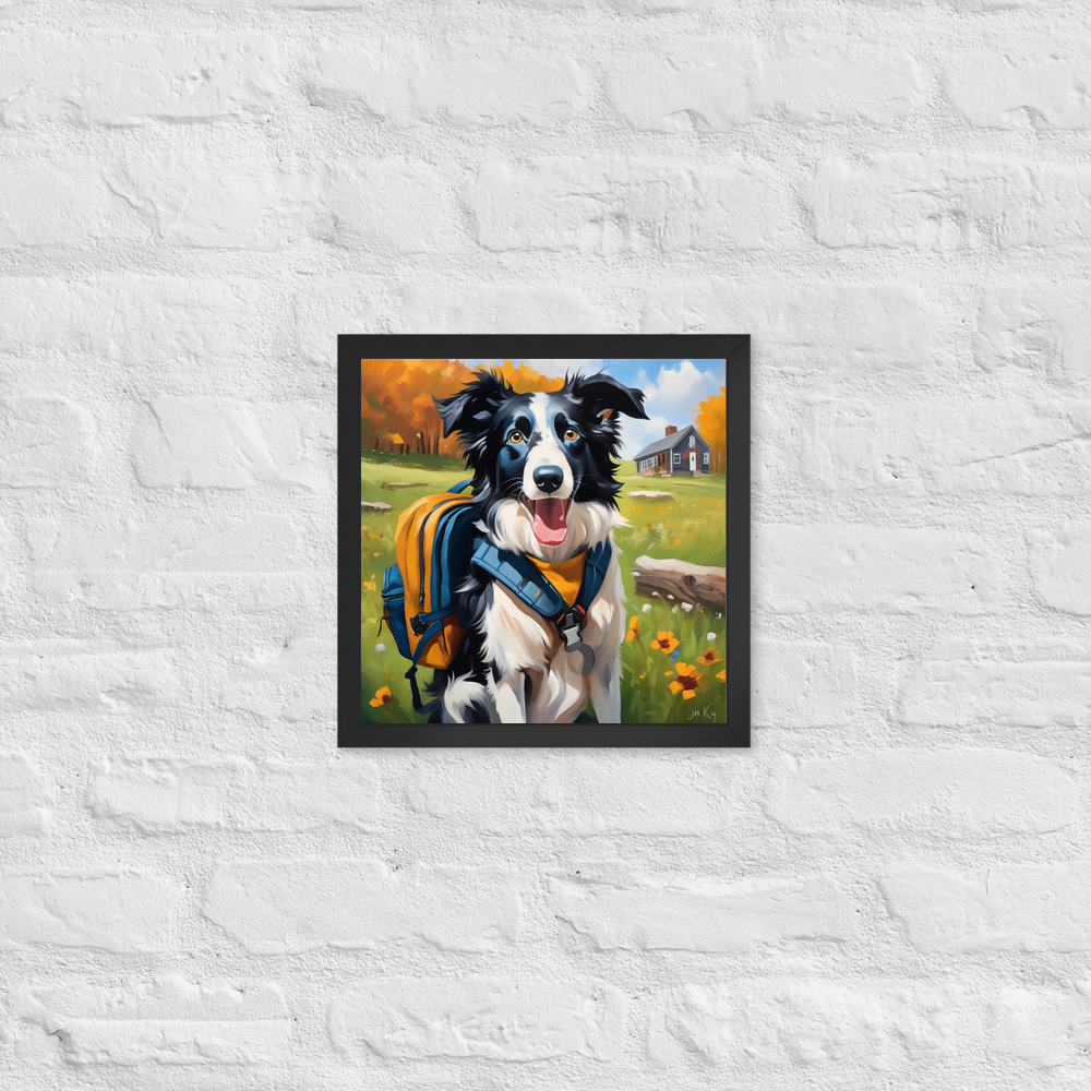 PugMug Custom Border Collie Framed Print
