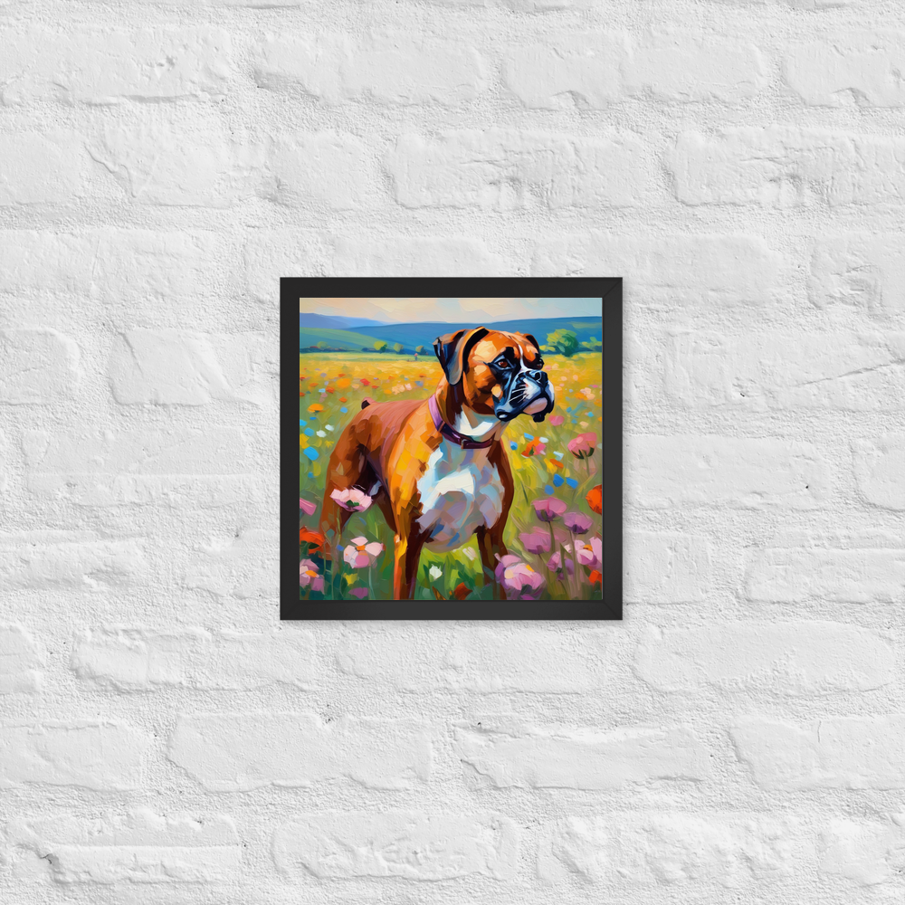 PugMug Custom Boxer Dog Framed Print