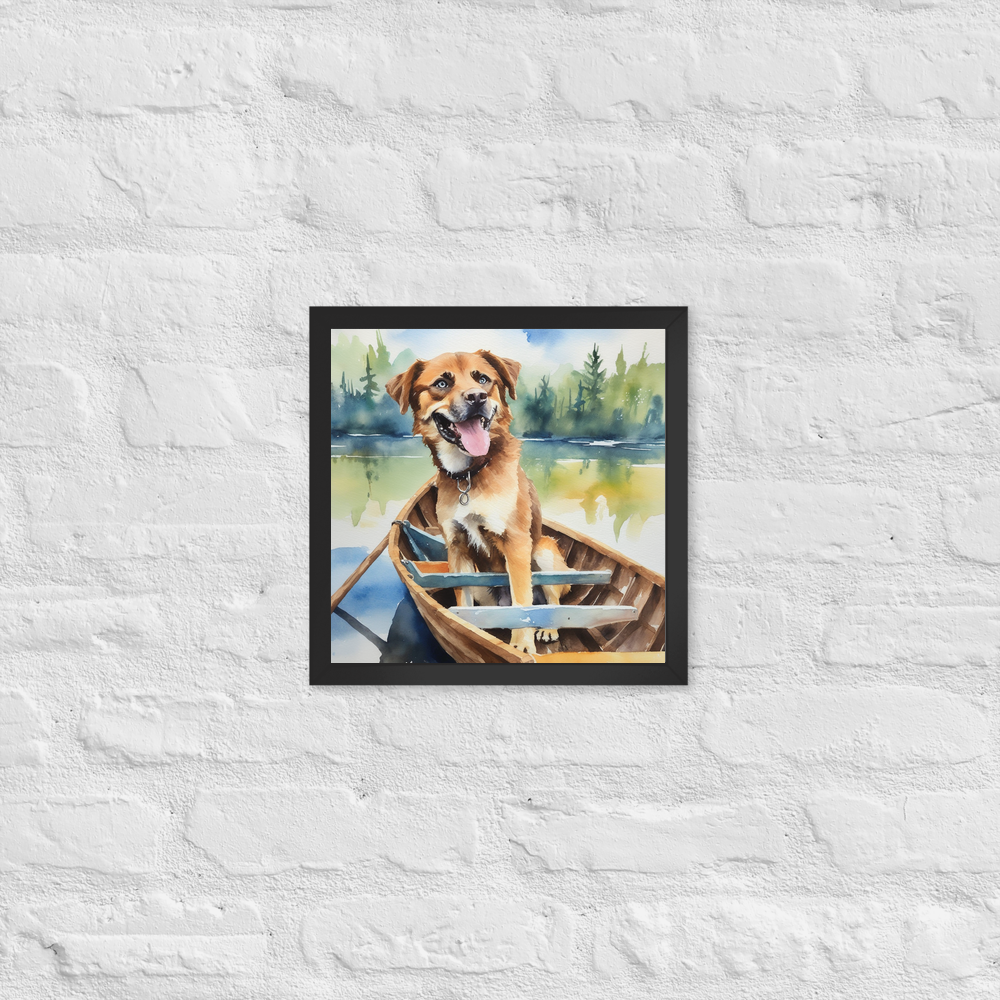 PugMug Custom Blue Framed Print
