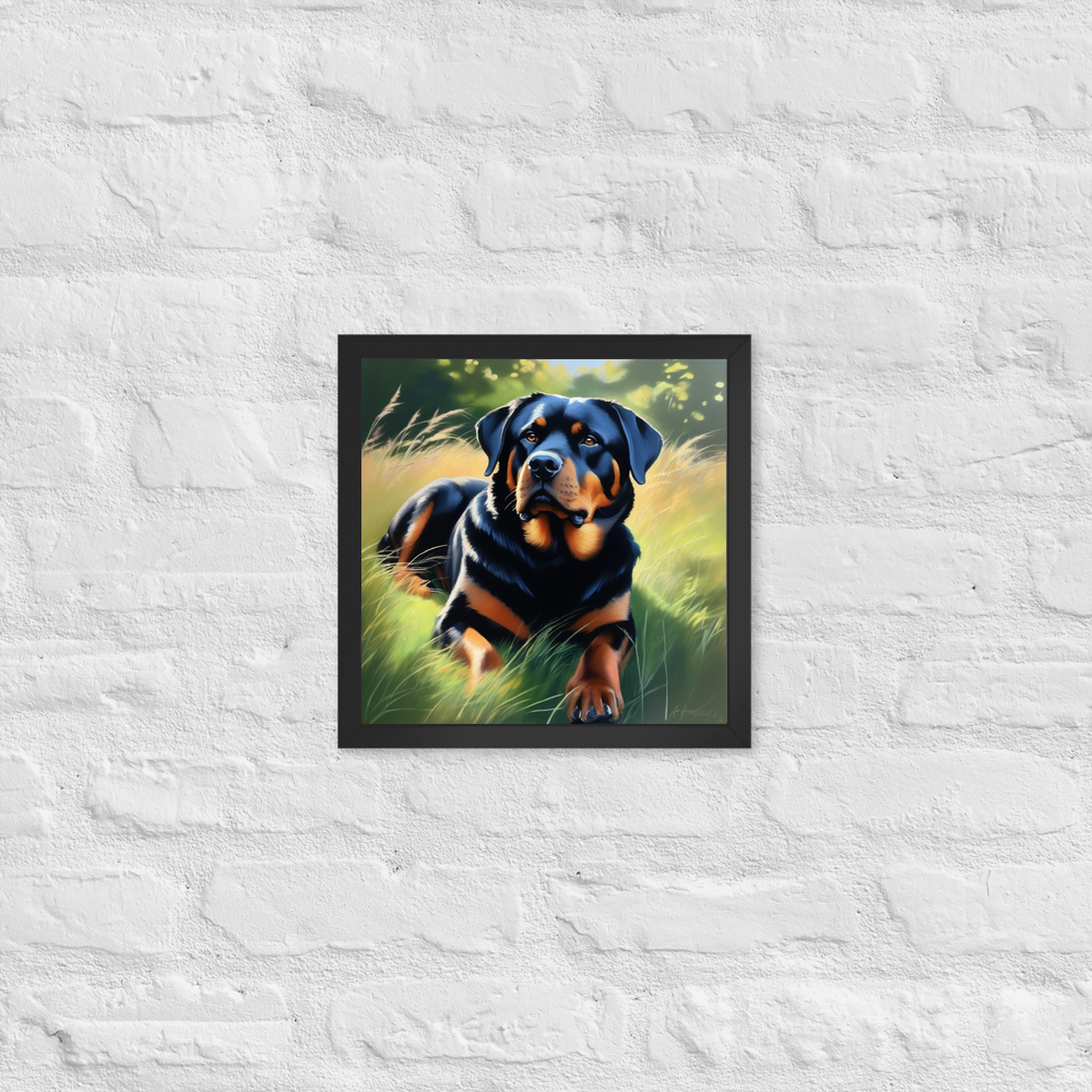 PugMug Custom Rottweiler Framed Print