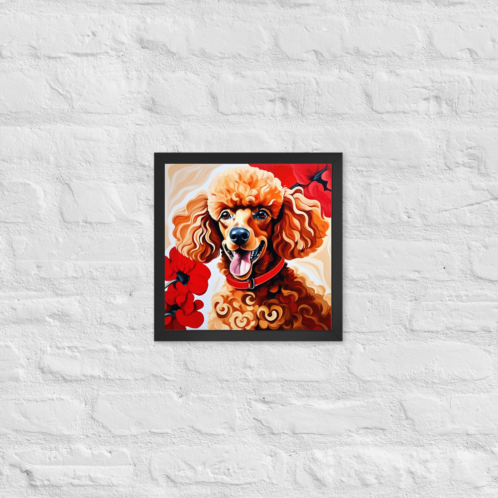 PugMug Custom Tan Poodle Framed Print