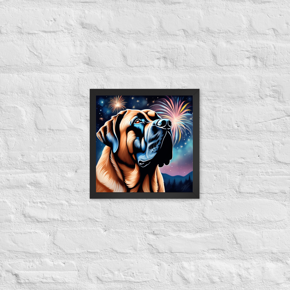 PugMug Custom Mastiff Framed Print
