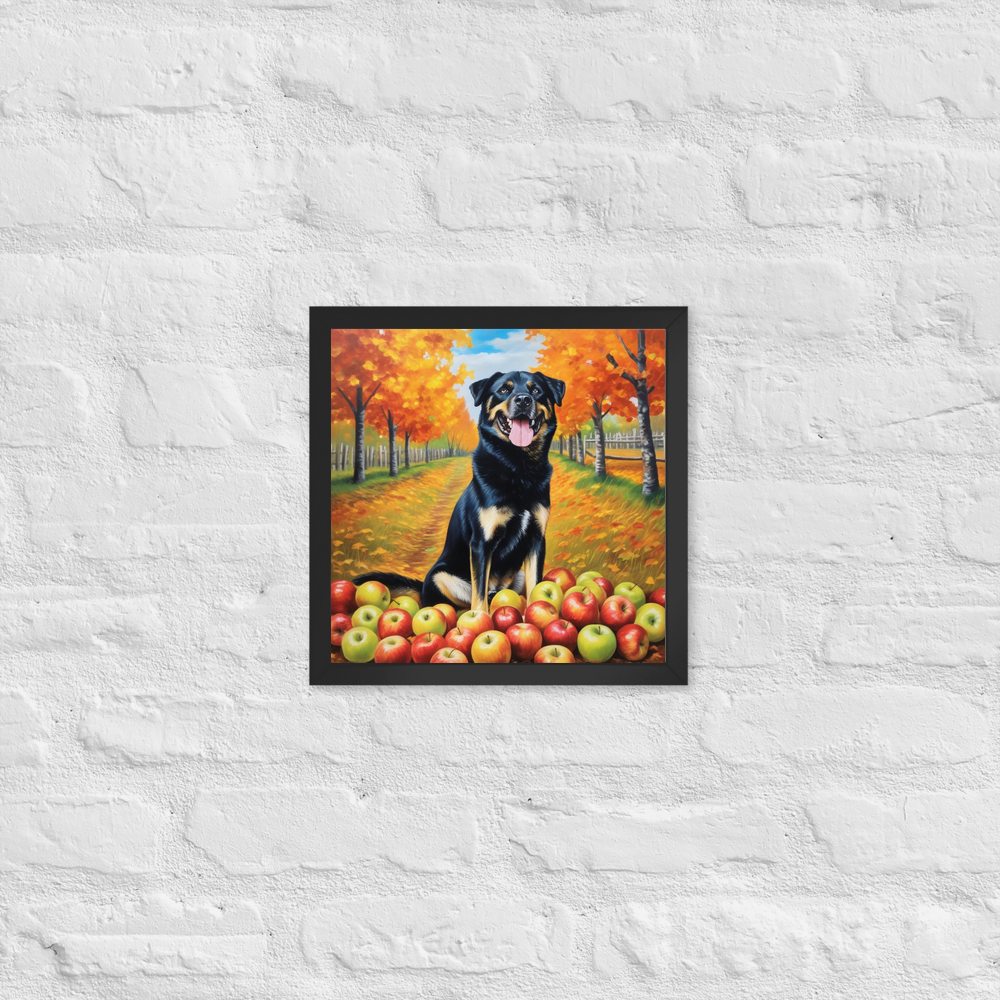 PugMug Custom Blue Framed Print