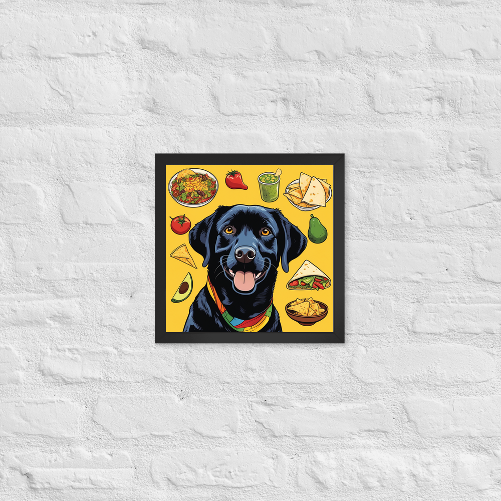PugMug Custom Black Labrador Retriever Framed Print