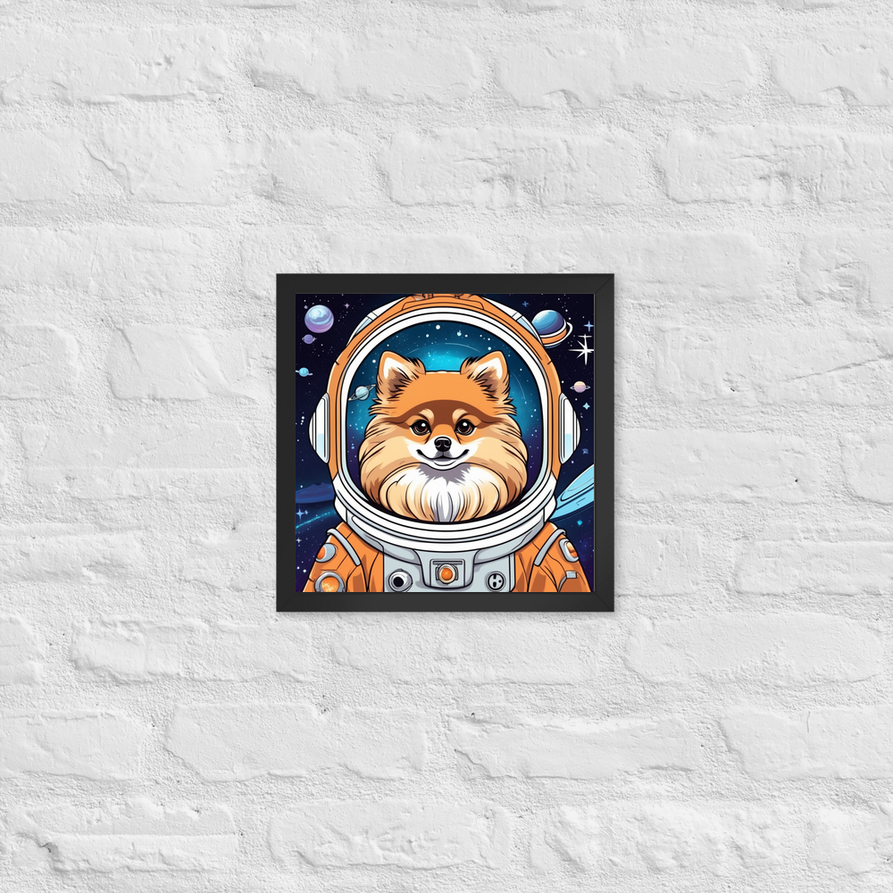 PugMug Custom Tan Pomeranian Framed Print