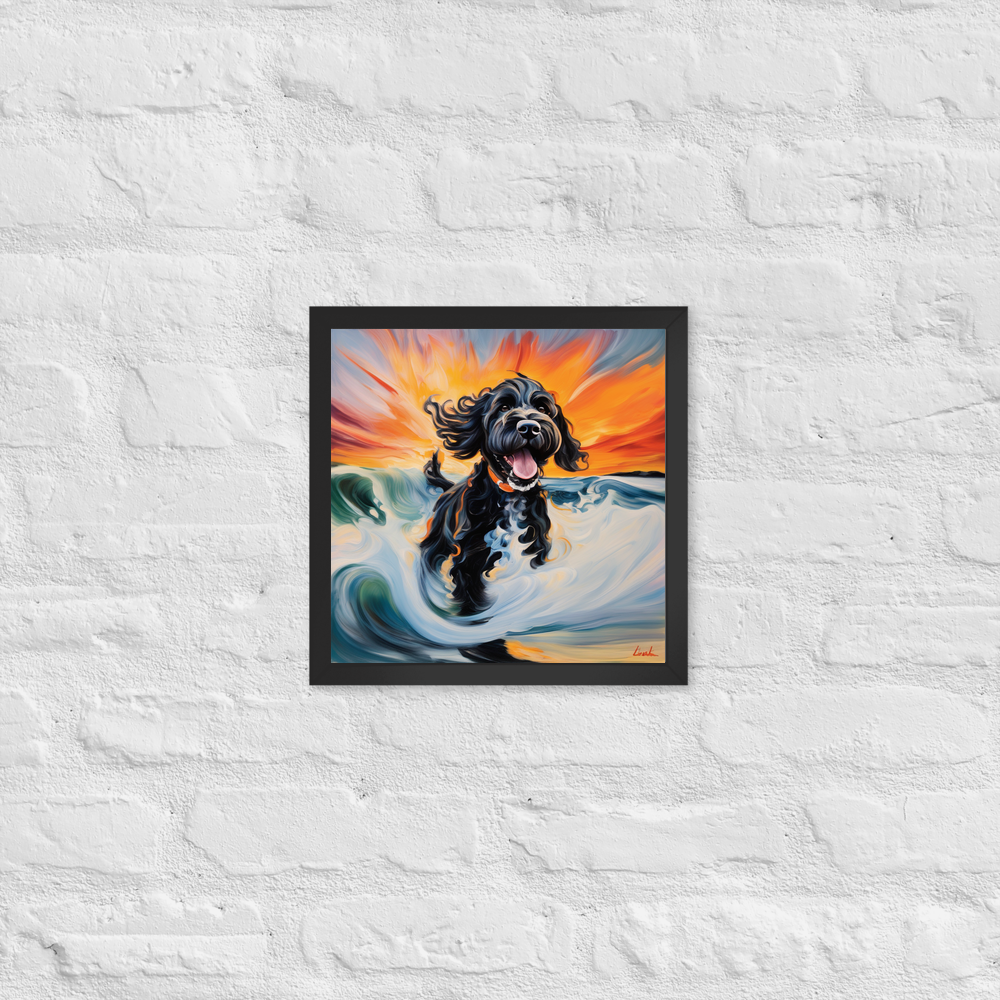 PugMug Custom Portuguese Water Dog Framed Print