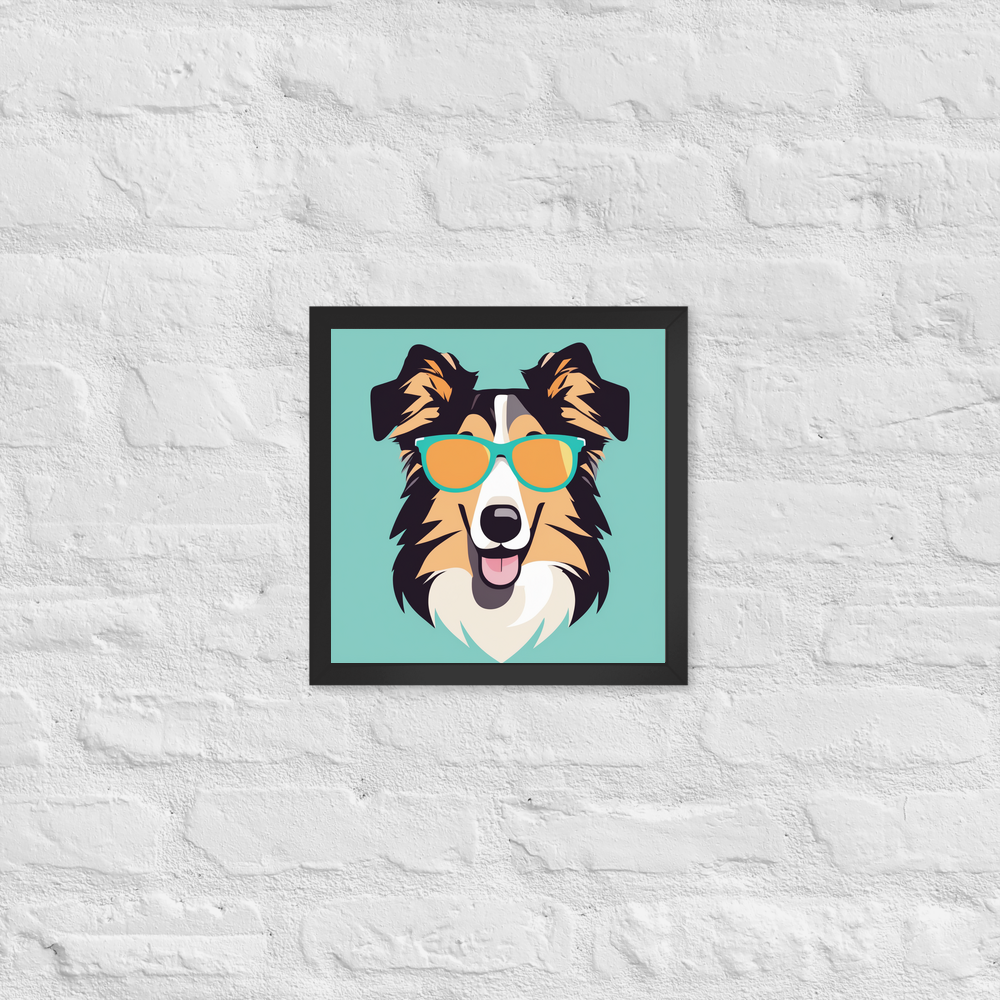 PugMug Custom Collie Framed Print