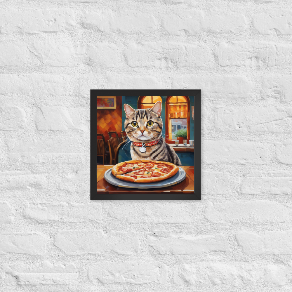 PugMug Custom Tabby Scottish Fold Cat Framed Print
