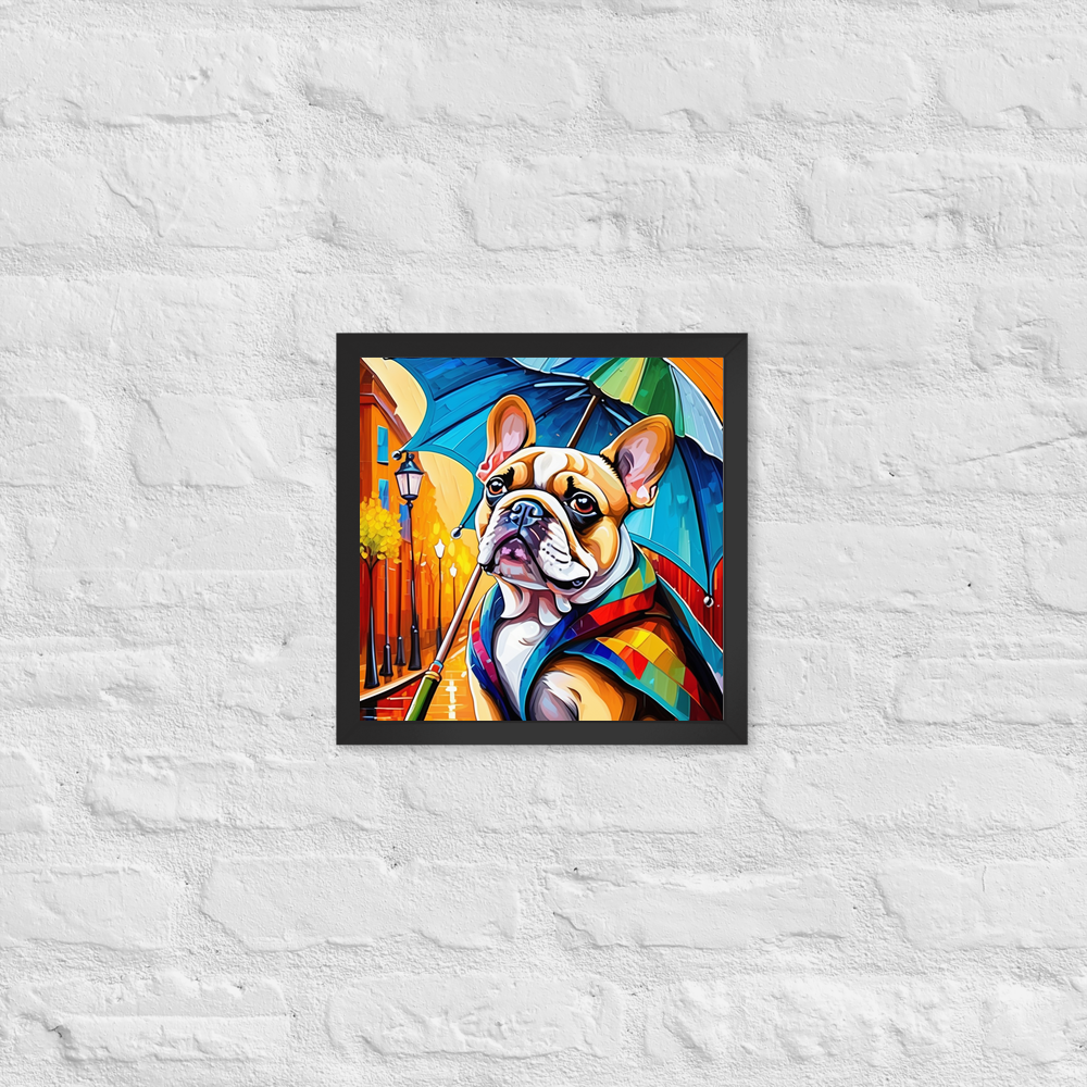 PugMug Custom Tan French Bulldog Framed Print