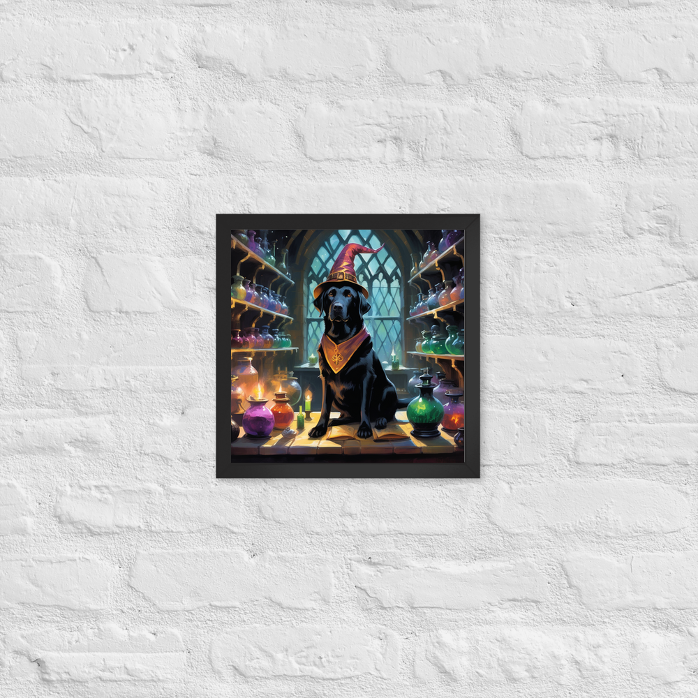 PugMug Custom Black Labrador Retriever Framed Print