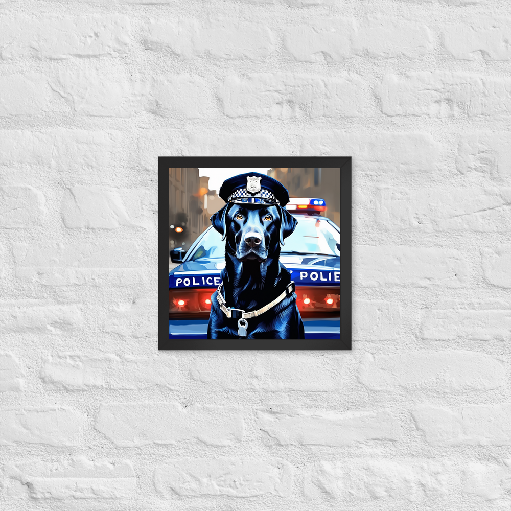 PugMug Custom Black Labrador Retriever Framed Print