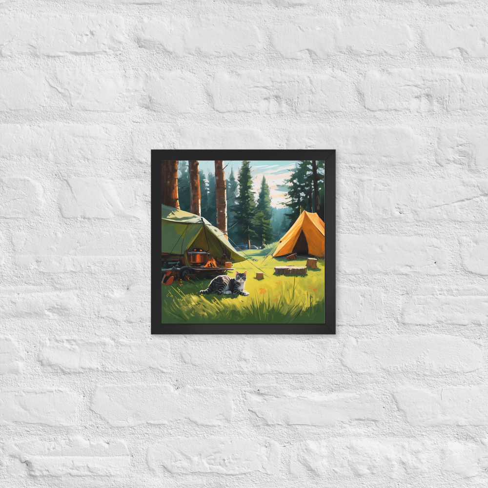 PugMug Custom Tabby Companion Cat Framed Print