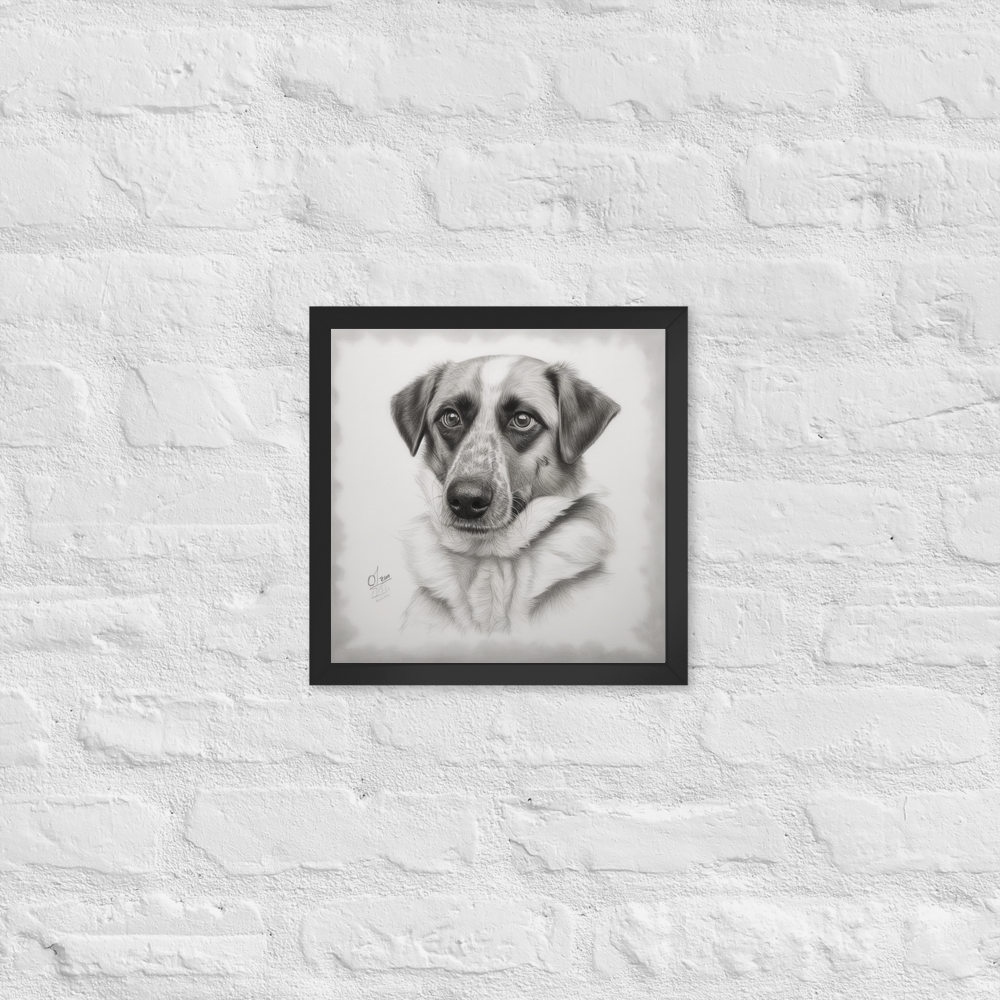 PugMug Custom Hazim Framed Print