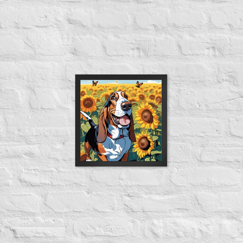 PugMug Custom Basset Hound Framed Print
