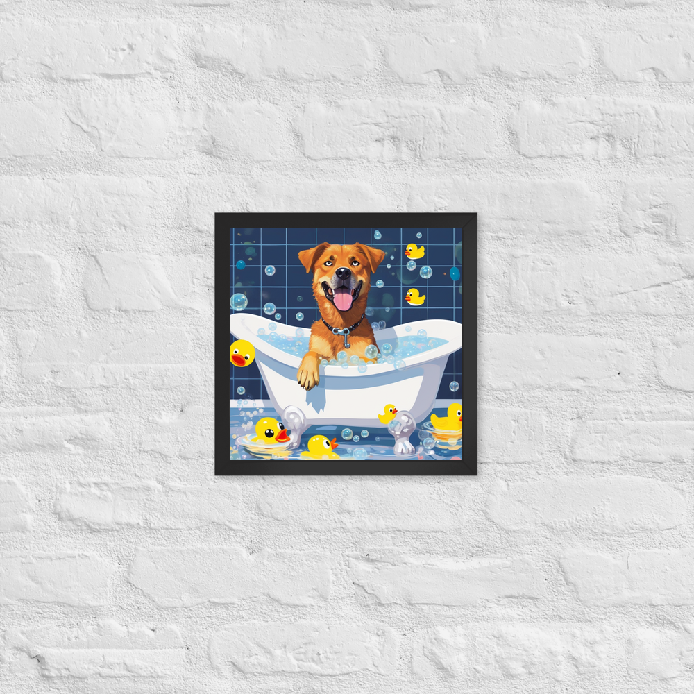 PugMug Custom Blue Framed Print