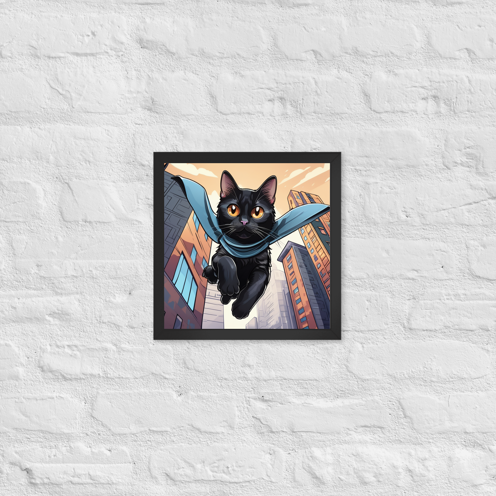 PugMug Custom Black Ragdoll Cat Framed Print