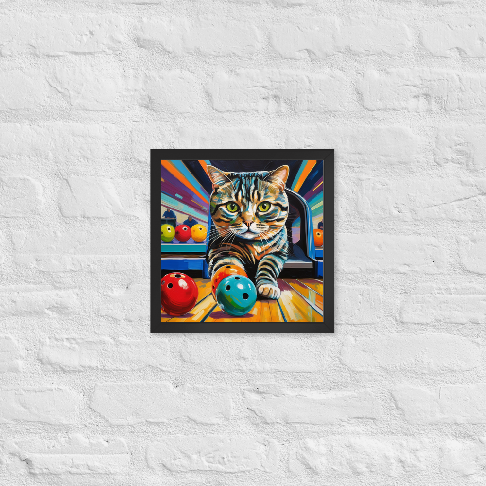 PugMug Custom Tabby Scottish Fold Cat Framed Print