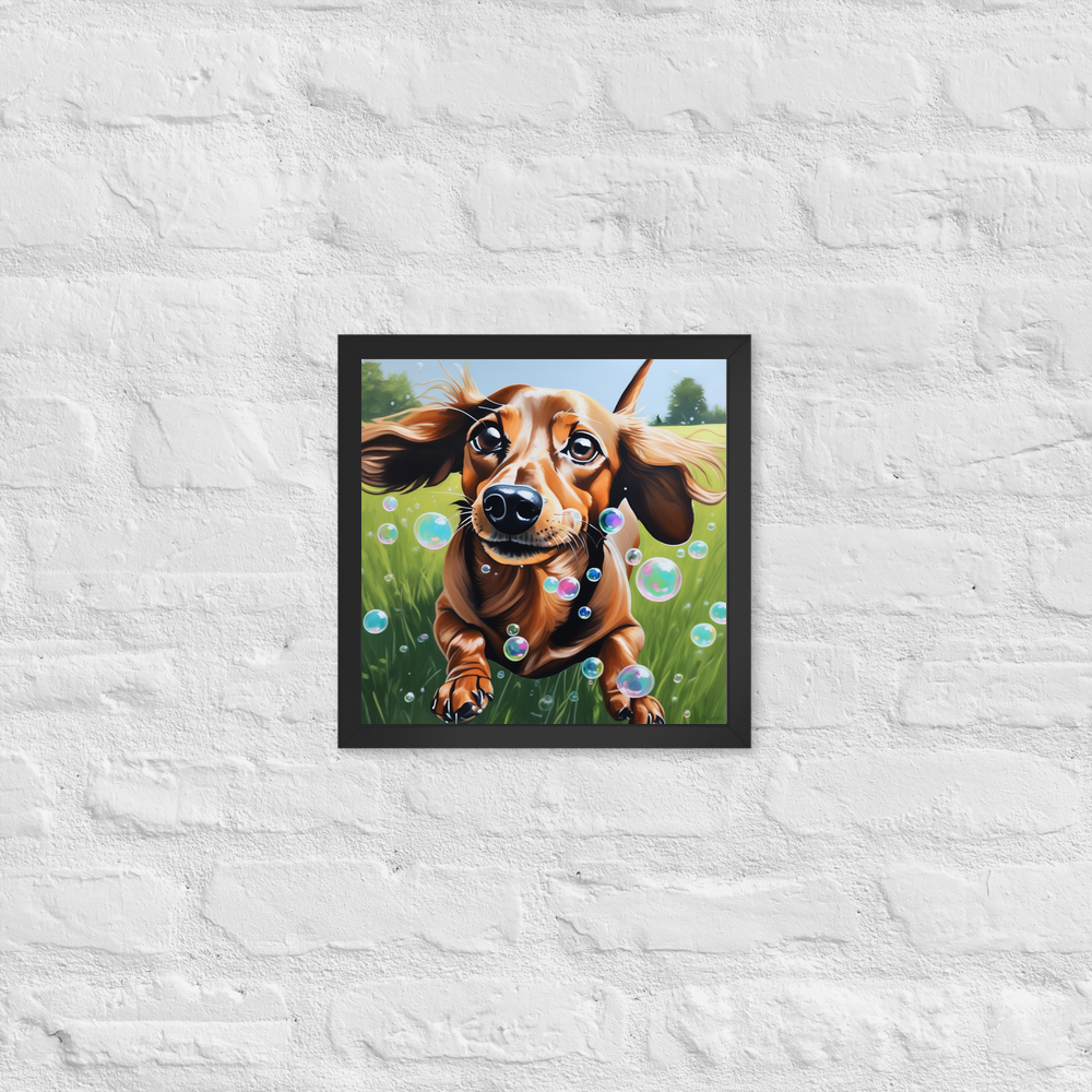 PugMug Custom Tan Dachshund Framed Print