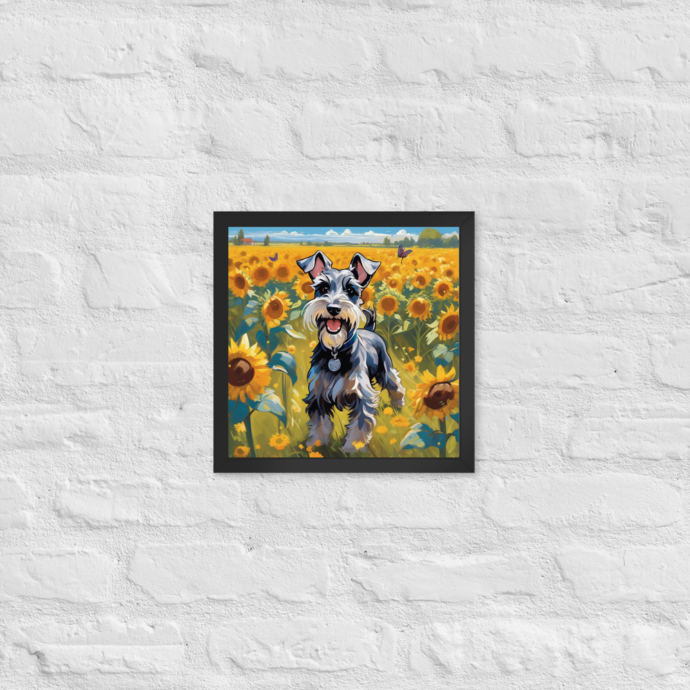 PugMug Custom Miniature Schnauzer Framed Print