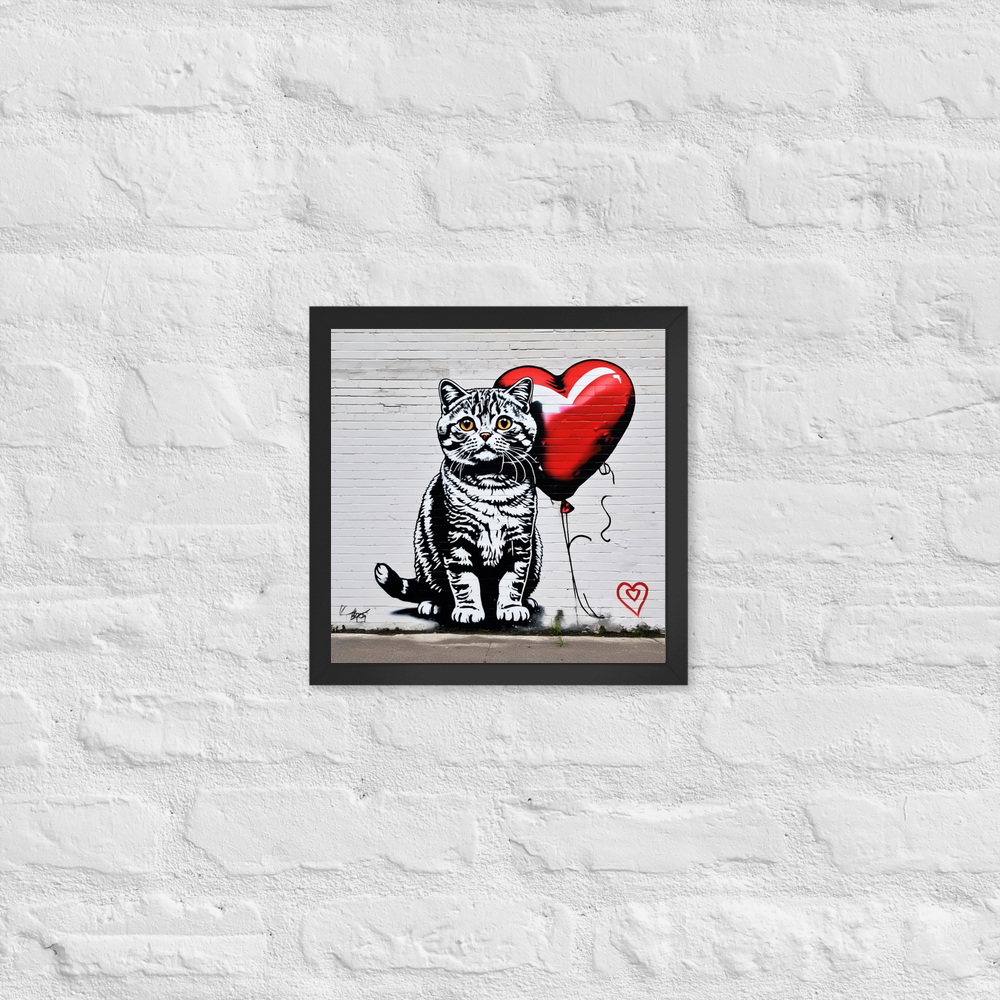 PugMug Custom Tabby Scottish Fold Cat Framed Print