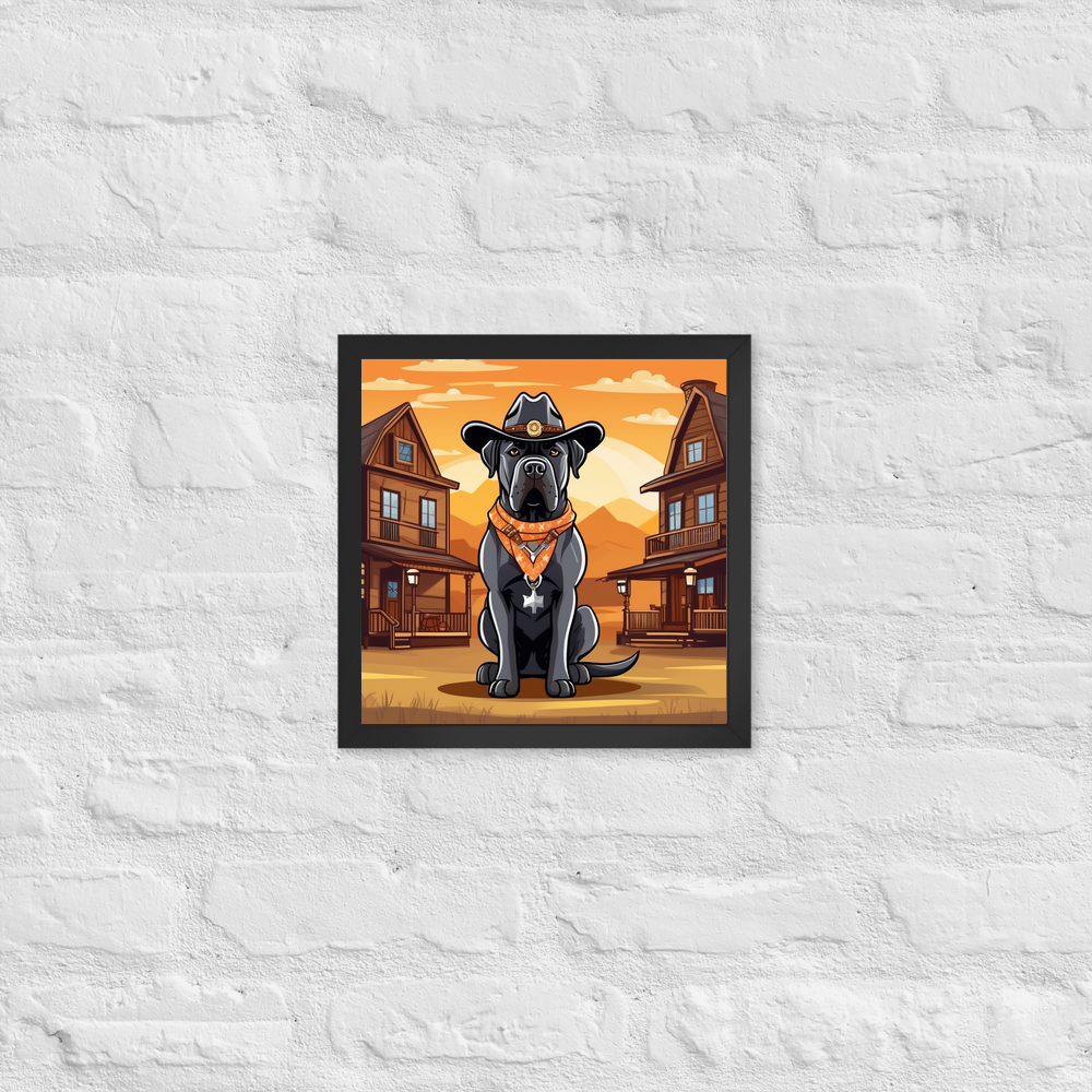 PugMug Custom Cane Corso Framed Print