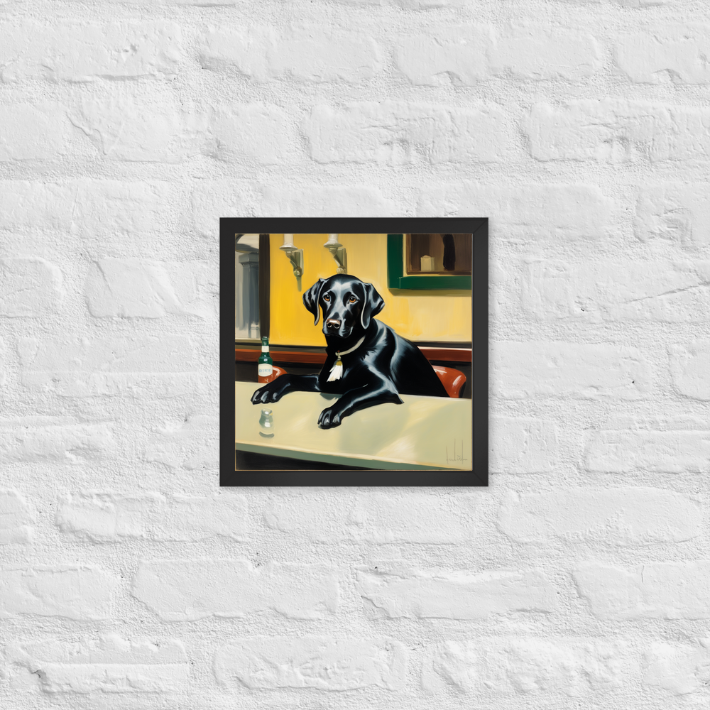 PugMug Custom Black Labrador Retriever Framed Print