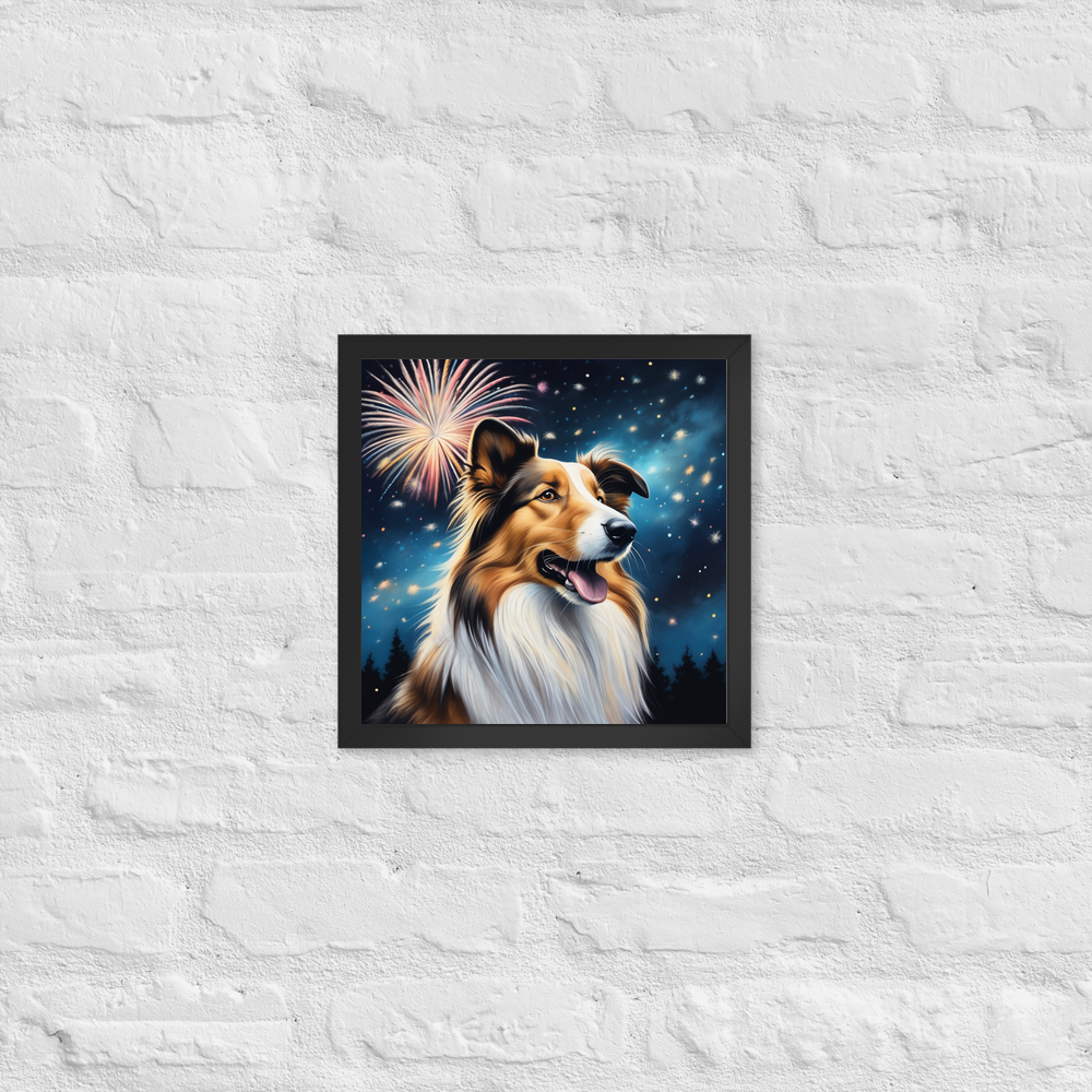 PugMug Custom Collie Framed Print