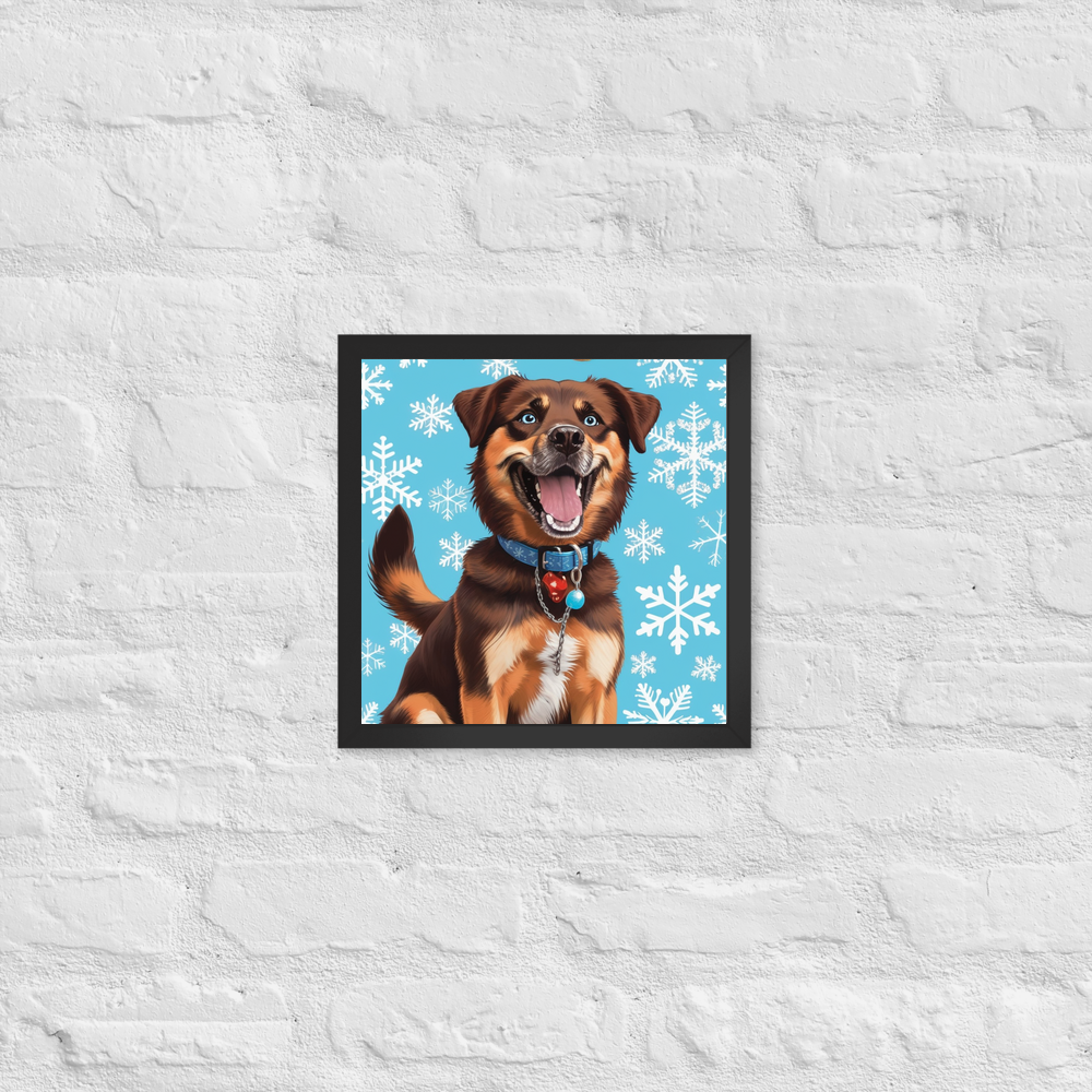 PugMug Custom Blue Framed Print