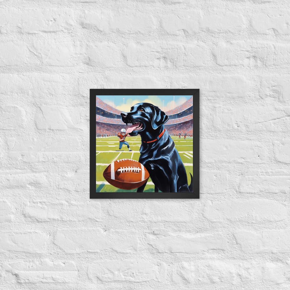 PugMug Custom Black Labrador Retriever Framed Print