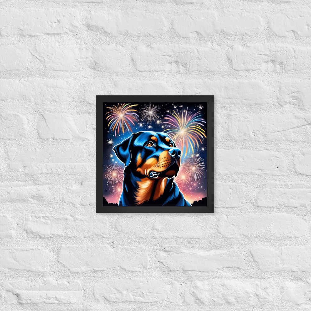 PugMug Custom Rottweiler Framed Print