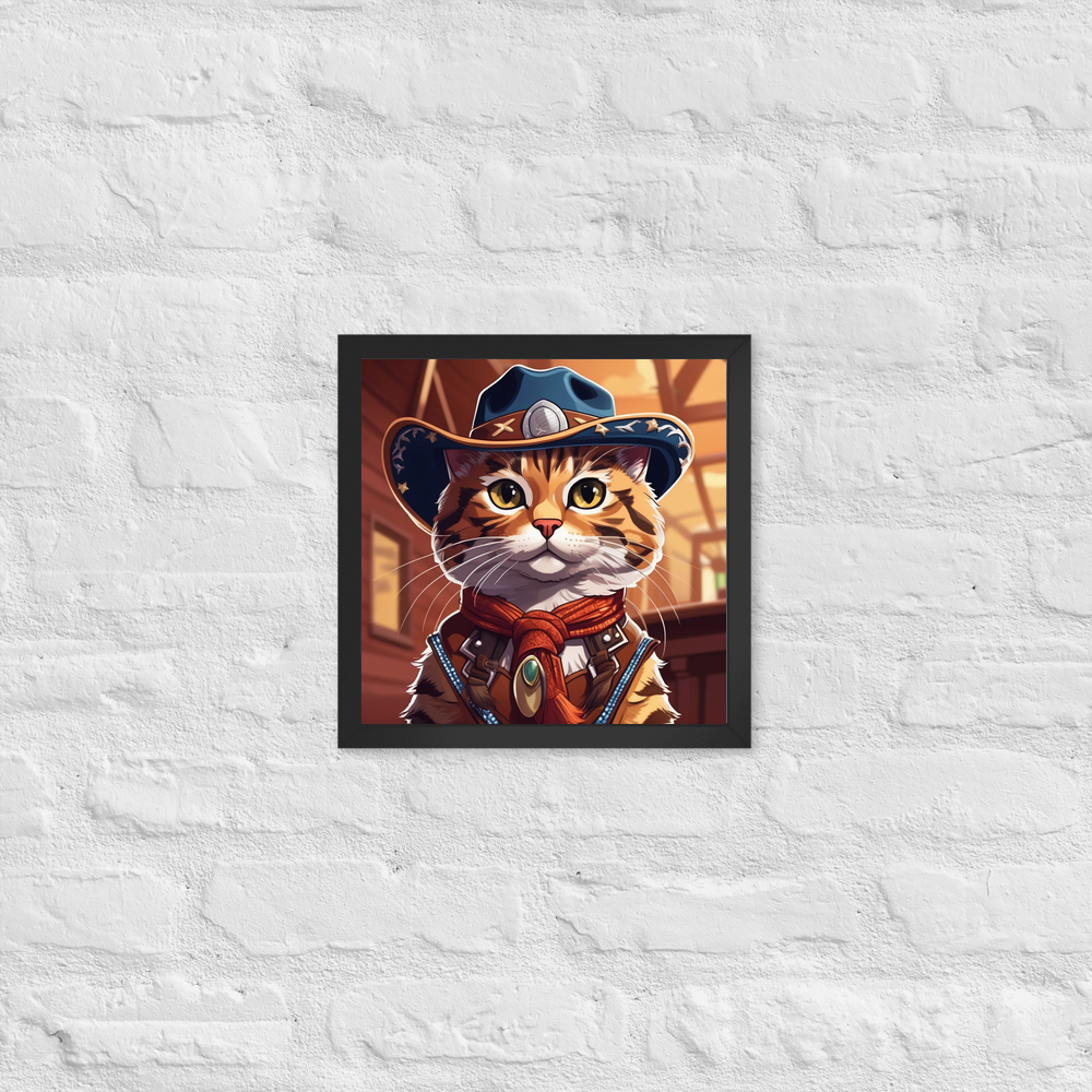 PugMug Custom Tabby Exotic Cat Framed Print