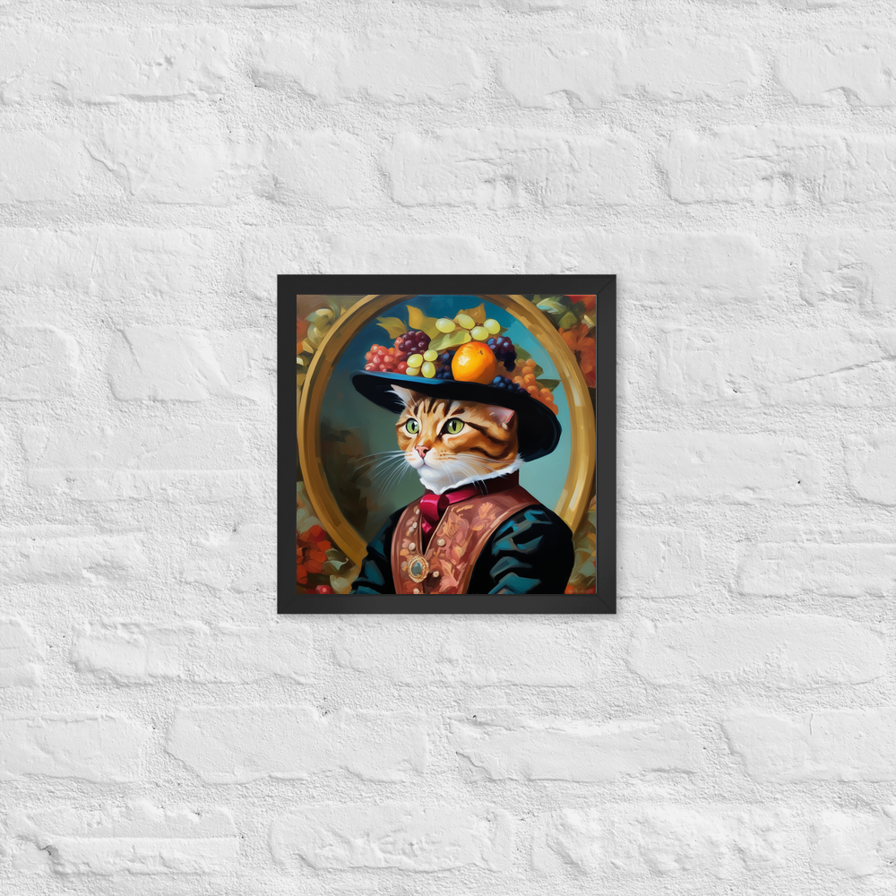 PugMug Custom Tabby Exotic Cat Framed Print