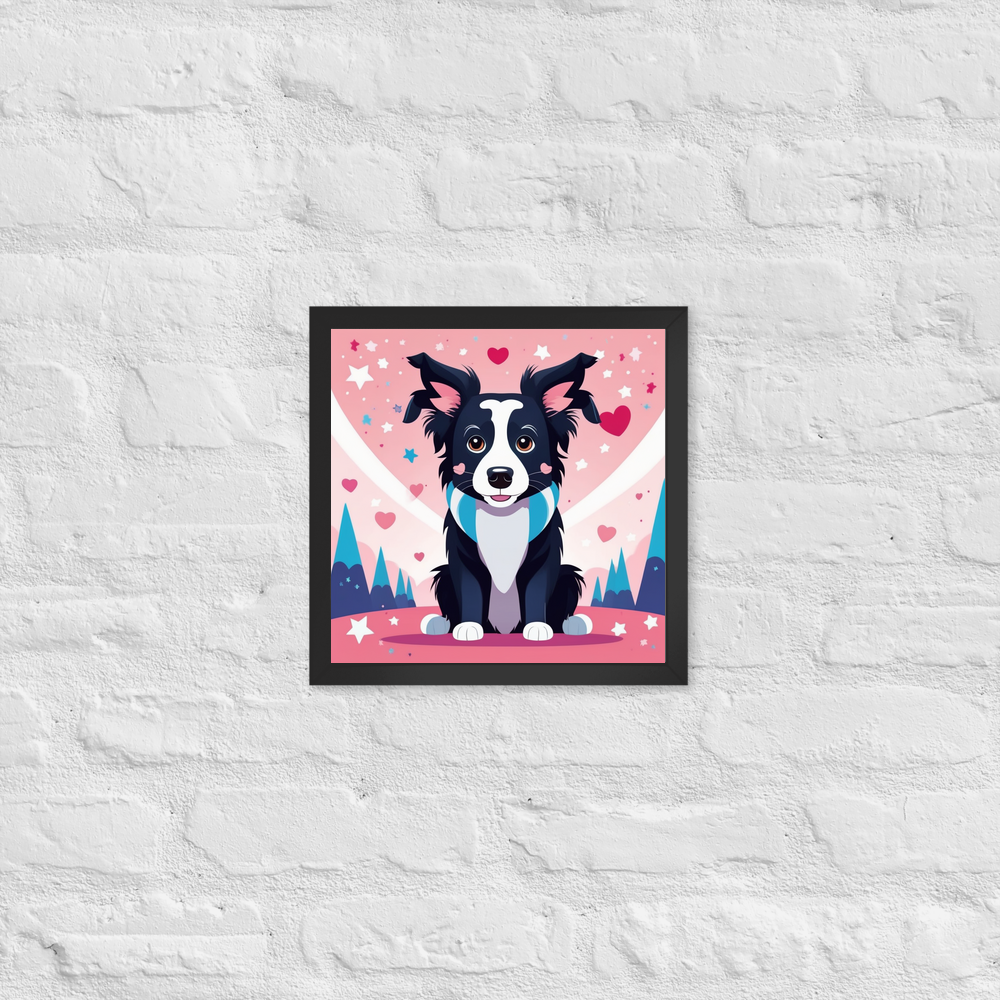 PugMug Custom Border Collie Framed Print