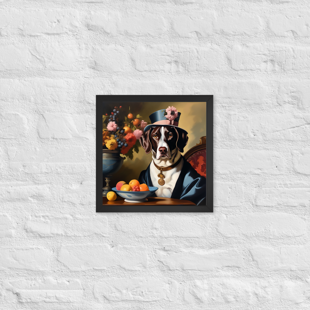 PugMug Custom Pointer Dog Framed Print